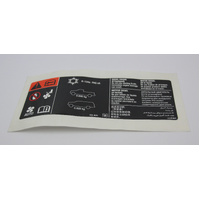 NEW GENUINE GM 23256364 A/C Refrigerant Warning Label Decal Sticker Silverado