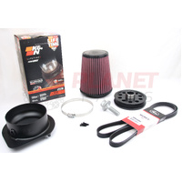 Mercedes-Benz A45 CLA45 GLA45 AMG POWER PACK Upgrade: 4-Inch K&N Cold Air Intake & Billet Underdrive Pulley Kit