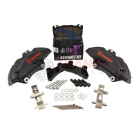 Ford BA BF FG FGX Falcon FRONT Brembo 6-Piston Big Brake Upgrade KIT inc. Calipers, Adaptors & Pads NO BRAKE HOSES - suit Mustang 380mm rotors