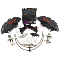 Ford BA BF Falcon FRONT Brembo 6-Piston Big Brake Upgrade Calipers, Brackets, Pads & Hoses - suit Mustang 380mm rotors