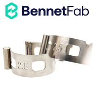 TWO Bennet Fab Stainless Steel Tacking Band - SIZE: 2.5” (63.5mm)