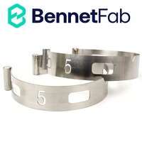 TWO Bennet Fab Stainless Steel Tacking Bands - SIZE: 5” (127mm)