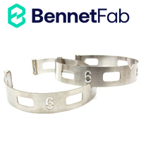 TWO Bennet Fab Stainless Steel Tacking Band - SIZE: 6” (152.4mm)