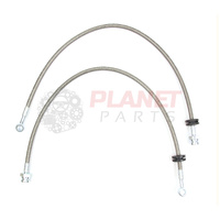 Front Braided Brake Hoses for FPV Ford Falcon BA BF with Brembo Calipers 4/6 Piston (Pair)