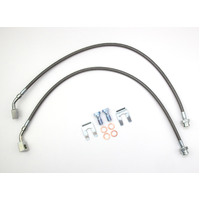 Front Braided Brake Hoses for Holden HQ HJ HX HZ WB with AU2 AU3 Falcon Front Calipers (Pair)