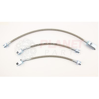 Rear Braided Brake Hoses for Holden VR-VS Commodore NON-IRS (3 Hoses)