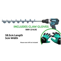 Digmate Power Garden Auger Pest Control Earth Planter Post Hole Digger Drill DM004 + PAIR OF CLAW GLOVES