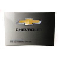GENUINE HSV OWNERS MANUAL MY19 HIGH PERFORMANCE SUPPLEMENT CHEVROLET CAMARO