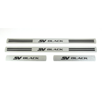 GENUINE SET HSV GEN-F SV BLACK EDITION FRONT & REAR Sill Scuff Plates PAIR NEW Clubsport R8 Maloo 2016