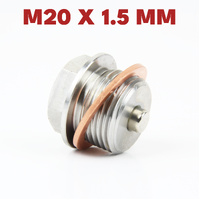 M20 × 1.5 Magnetic Stainless Steel Oil Drain Plug Sump Drain Nut Bolt with Copper Gasket Crush Washer