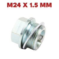 M24 × 1.5 Magnetic Stainless Steel Oil Drain Plug Sump Drain Nut Bolt with Copper Gasket Crush Washer