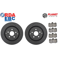 HSV E-Series (E1, E2, E3) Rear DIMPLED & SLOTTED Brake Discs and CERAMIC Brake Pads 350mm (Pair) (RDA7376D)