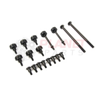 Ford Falcon BA BF BARRA Complete TITANIUM Bolt Package inc. Coil, Cam & Timing Cover Bolts SET BLACK XR6 Turbo 4.0L 6 Cyl