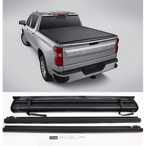 GENUINE GM Chevrolet Silverado 1500 (2019-2024) Soft Roll-Up Tonneau Cover 84701058 Chevy