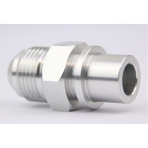 Ford Falcon BA BF FG FGX BARRA BILLET -10AN Thermostat Housing Adaptor for Water Lines (SILVER)