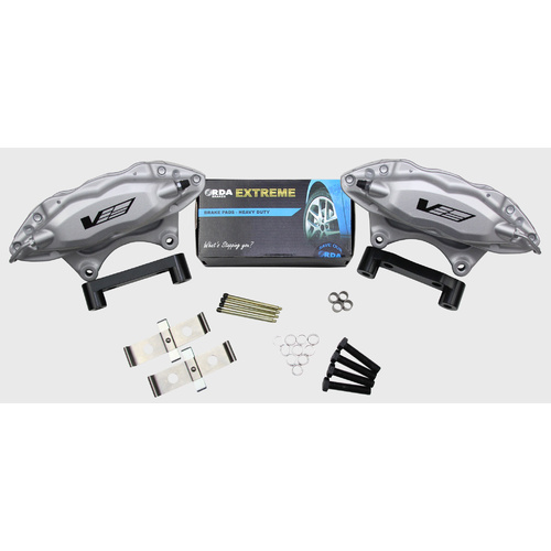 Holden VT VU VX VY VZ Commodore Brembo Big Brake Kit 4-Piston (Silver) (Front) (Inc. Brake Pads)