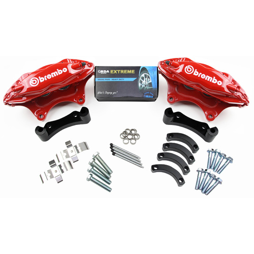 Holden VT VU VX VY VZ Commodore RED Brembo Big Brake Kit 4-Piston (Rear) (Inc. Brake Pads)