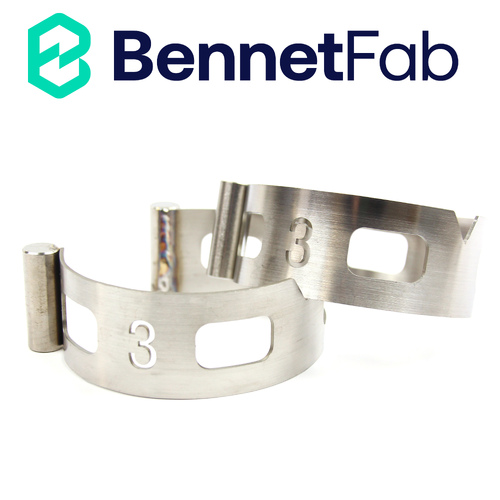 TWO Bennet Fab Stainless Steel Tacking Bands - SIZE: 3” (76.2mm)