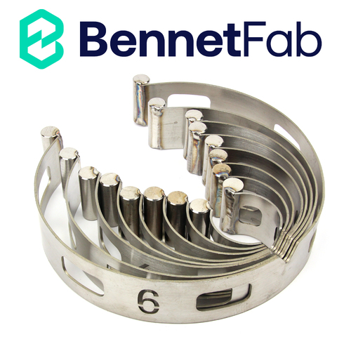 Bennet Fab Stainless Steel Tacking Bands - Set of 8 (1.5’’- 6’’)