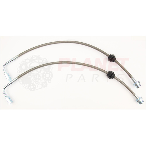 Front Braided Brake Hoses for Ford Falcon BA BF (inc. XR6, XR8, XR6 Turbo) (Pair)