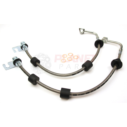 Front Braided Brake Hoses for Ford Falcon FG FGX (inc. XR6, XR8, XR6 Turbo) (Pair)