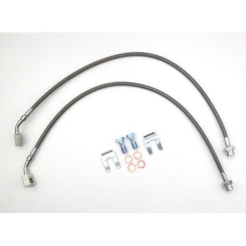 Front Braided Brake Hoses for Holden HQ HJ HX HZ WB with AU2 AU3 Falcon Front Calipers (Pair)