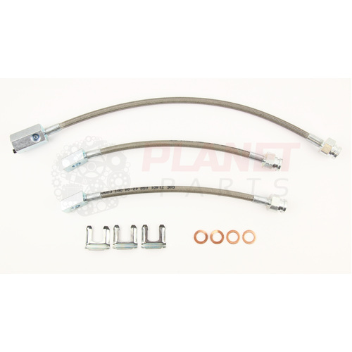 Rear Braided Brake Hoses for Holden VB-VN Commodore (3 Hoses)