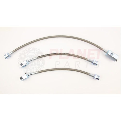 Rear Braided Brake Hoses for Holden VR-VS Commodore NON-IRS (3 Hoses)