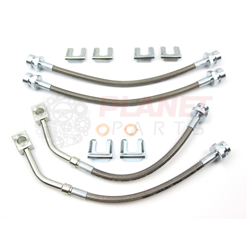 Rear Braided Brake Hoses for Holden Commodore VT VX VY VZ (inc. S SS Calais Berlina Executive V6 V8) (4 Hoses)