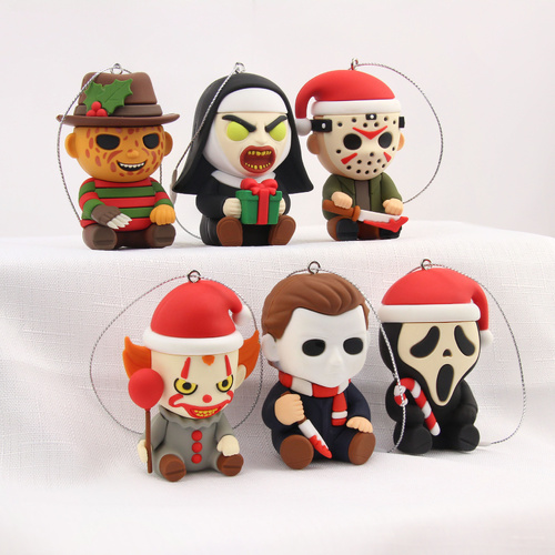 Christmas Horrors Complete Set – Horror Movie Christmas Tree Ornaments (Set of 6) by Smell the Fun