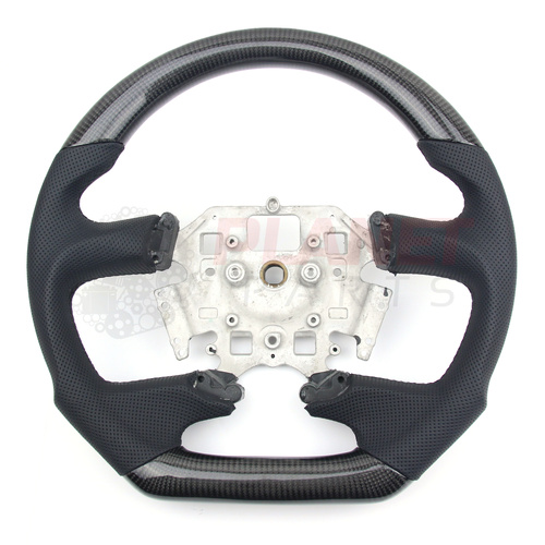Ford FG FGX Falcon Carbon Fibre & Black Perforated Leather Steering Wheel XR6 XR8 FPV Turbo