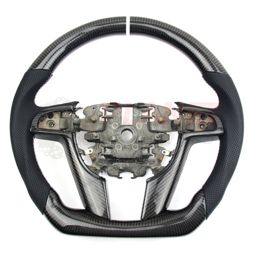 Holden VE Commodore Carbon Fibre & Black Perforated Leather Steering Wheel SS SV6 SSV HSV