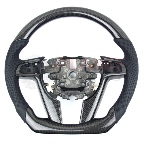 Holden VE Commodore Carbon Fibre & Black Perforated Leather Steering Wheel SS SV6 SSV HSV