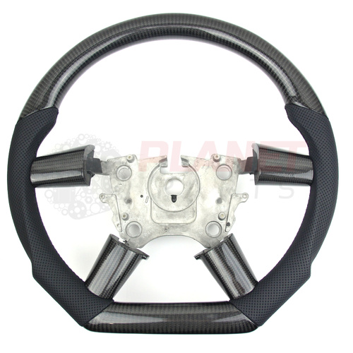 Holden VY VZ Commodore Carbon Fibre & Black Perforated Leather Steering Wheel SS S HSV