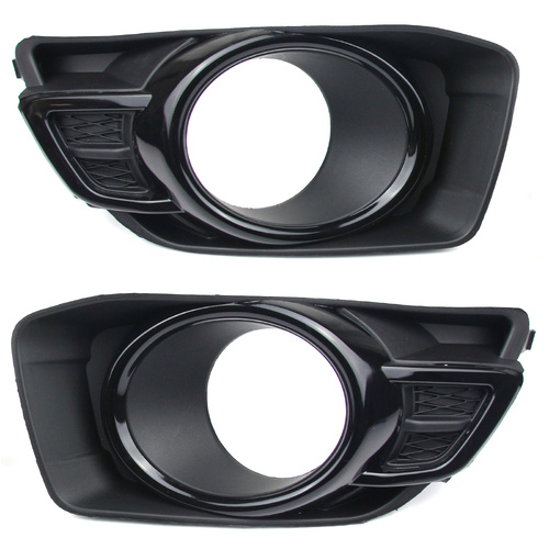 NEW GLOSS BLACK PAIR SET Fog Light Bezel Covers Ford FG Falcon MK2 (2011-2014) XR6 XR8