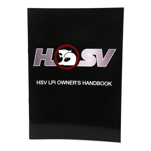 GENUINE HSV SUPPLEMENT OWNERS MANUAL HANDBOOK VE E-SERIES LIQUID LPG HSV-00A-090603