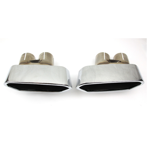 GENUINE HSV VE E2 E3 Exhaust Muffler Tips PAIR LH RH GTS Clubsport R8 Senator CHROME NEW