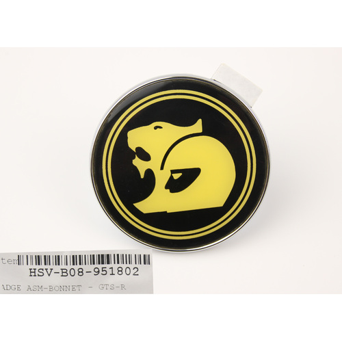 GENUINE HSV VN GTS-R Bonnet Badge Assembly Yellow Logo BRAND NEW 