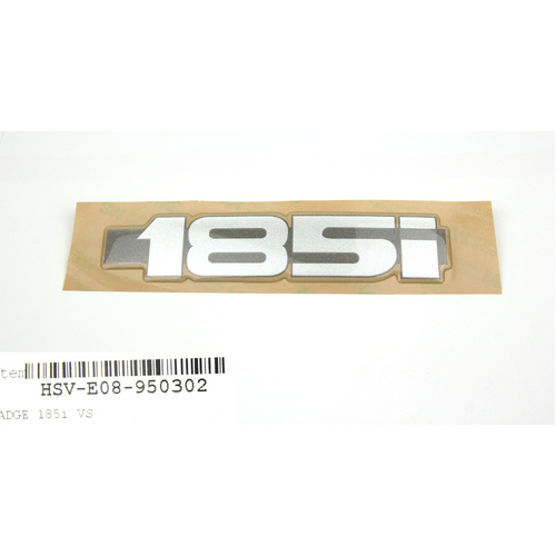 GENUINE HSV VS SERIES 1 SILVER & GREY 185i REAR BOOTLID BADGE DECAL NEW HSV-E08-950302