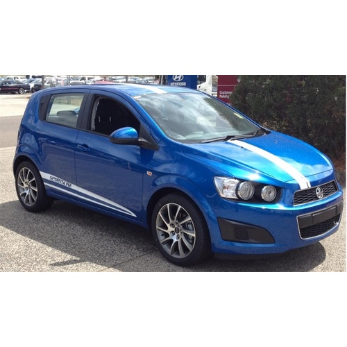 Holden TM Barina Spark Racing Stripe Vinyl Kit - WHITE