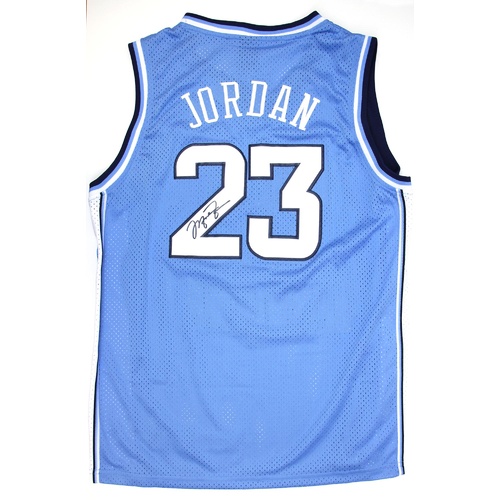 MICHAEL JORDAN Hand Signed North Carolina Singlet Jersey with COA