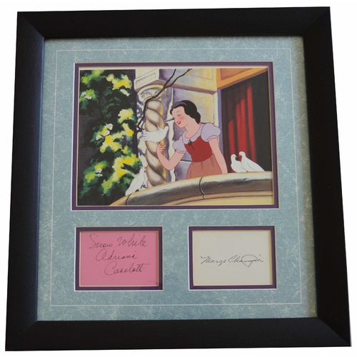 Snow White Adriana Caselotti & Marge Champion Signed and Framed Autographs and Photo