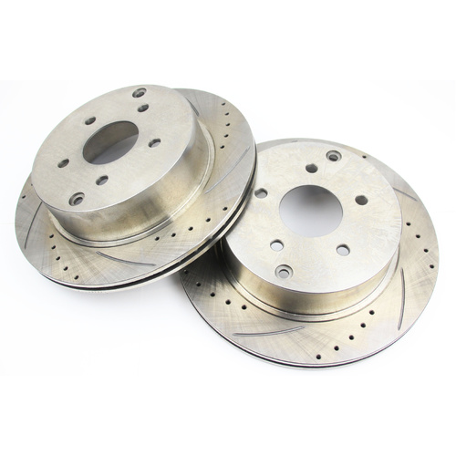 HSV VT VU VX VY VZ 315MM DRILLED SLOTTED DISC BRAKE ROTORS PAIR SET R8 MALOO CLUBSPORT SENATOR