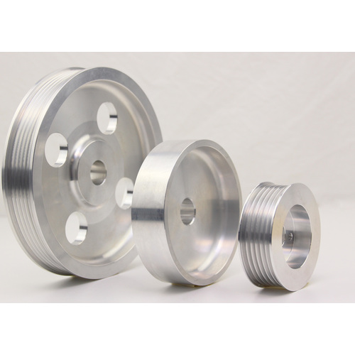 Ford Falcon BA BF FG FGX BARRA BILLET Underdrive Pulley KIT (inc. XR6 Turbo) SILVER/RAW - Alternator, Power Steering & Water Pump Pulleys