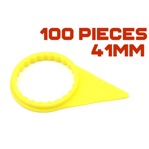 41mm YELLOW Wheel Nut Tension Safety Indicators (100 Pieces)