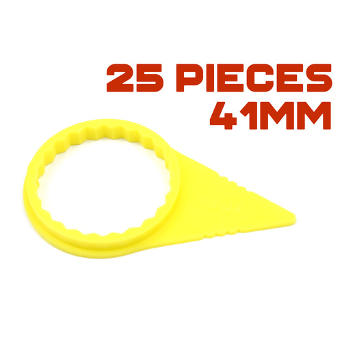 41mm YELLOW Wheel Nut Tension Safety Indicators (25 Pieces)