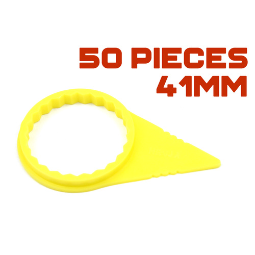 41mm YELLOW Wheel Nut Tension Safety Indicators (50 Pieces)