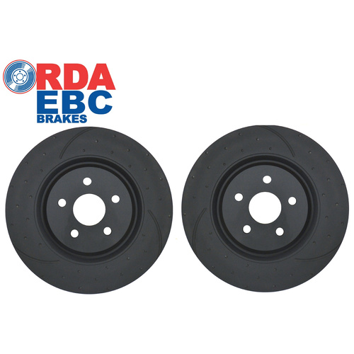HSV E-Series (E1, E2, E3) Front Brake Discs 365mm DIMPLED & SLOTTED (Pair) (RDA7374D)