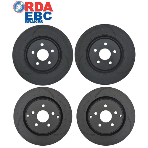FRONT & REAR SET RDA7901D RDA7902D Holden VE-VF Commodore V6 Front Brake Discs (Dimpled & Slotted) 298mm 302mm