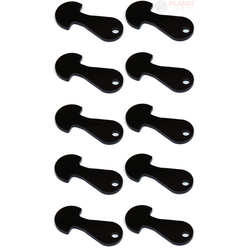 Removable Trolley Coin/Token Key X10 (Black)